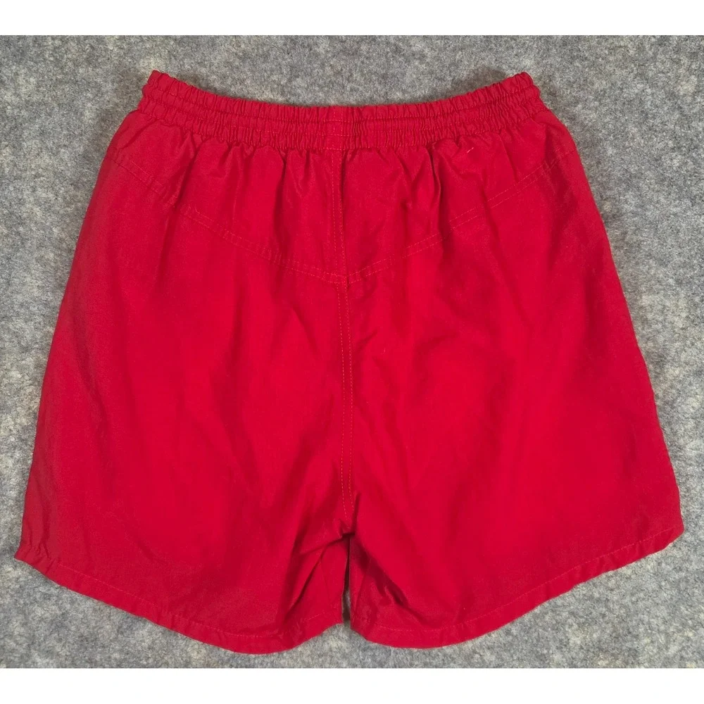 TYR Mens Swim Trunks Red Nylon Mesh Lined Athletic Shorts Small